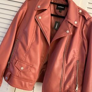 Express Vegan Leather Moto Jacket